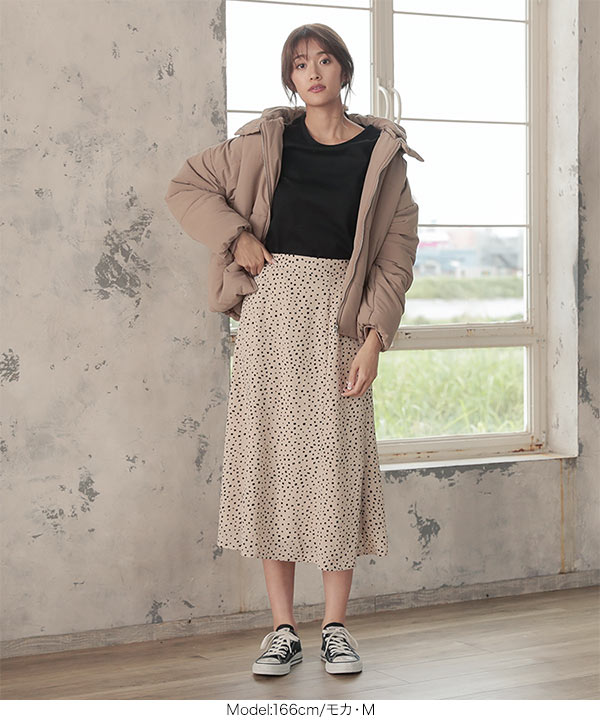 抜き衿ドロップショルダー中綿アウター [K748] - レディース