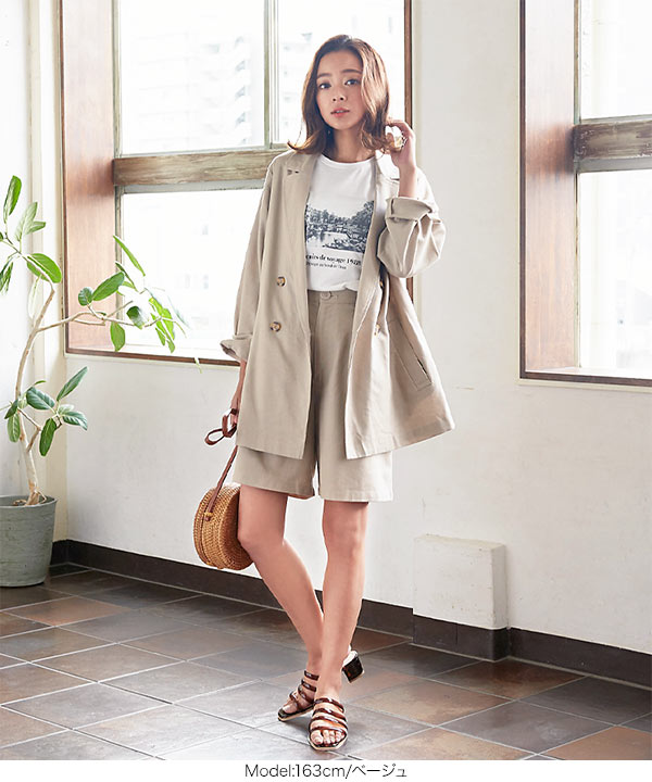リネンダブルテーラードジャケット [K917] - レディースファッション