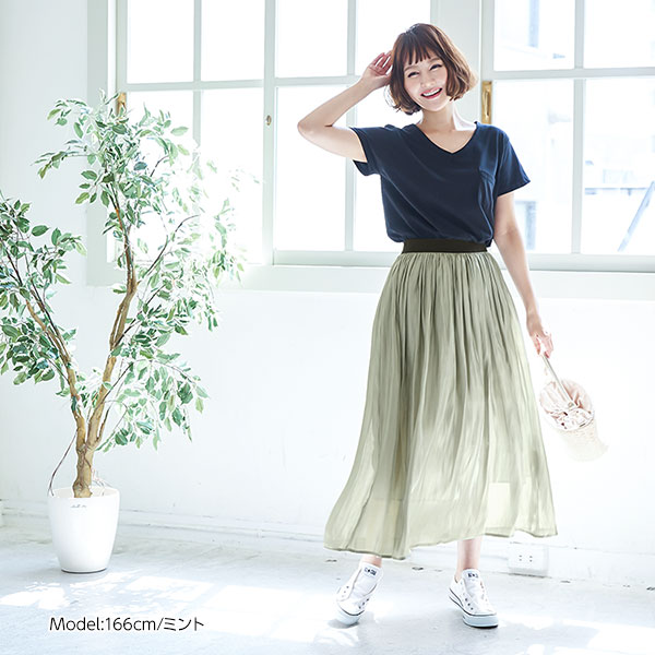 スカート owuii ラメ入り細プリーツスカート [M2478] - レディースファッション