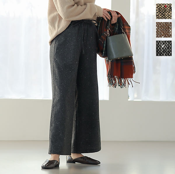 50% OFF 以上 - レディース福袋 ネップイージーワイドパンツ [M3153] - レディースファッション パンツ