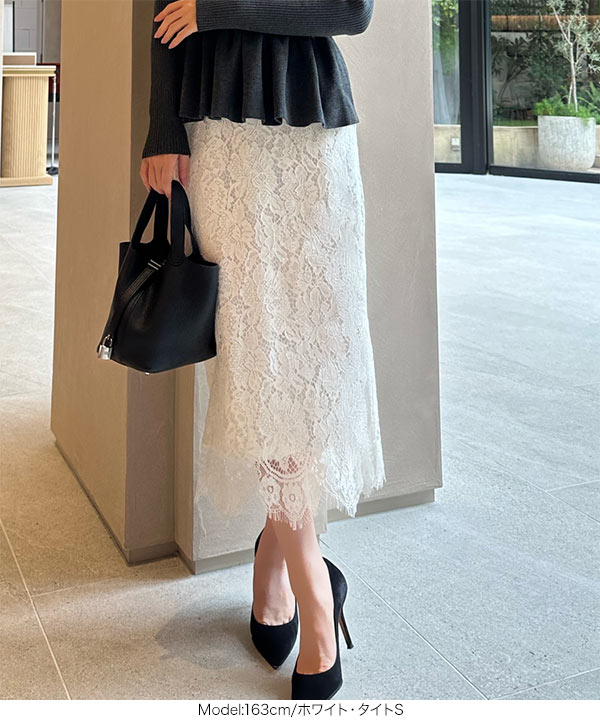 岡部あゆみさんコラボ ］選べる2タイプレーススカート [M3441]の商品