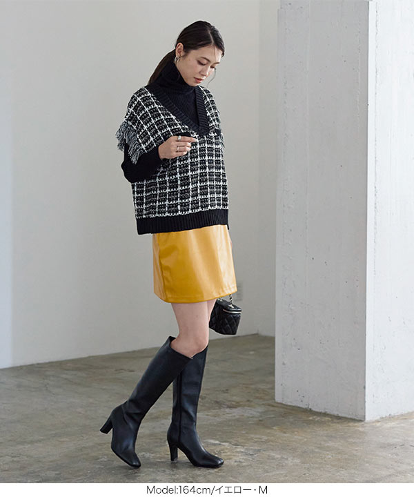 美品】アルページュストーリー フェイクレザーラップミニスコート 2026