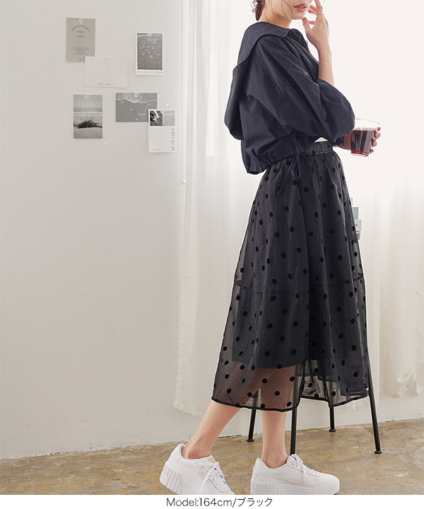 bibiy ドット　フレアスカート bibiy ドット フレアスカート