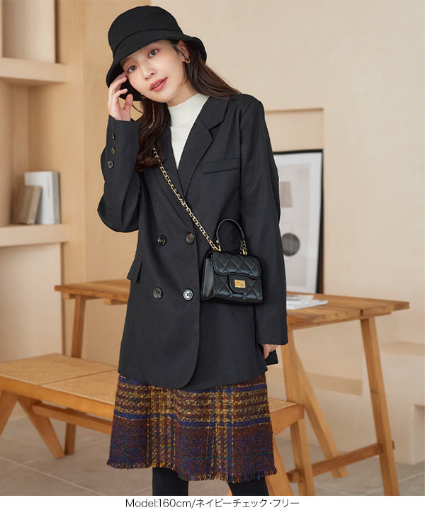 Loewe  チェック　ひざ丈スカート　サイズ40 セール】 【Over 20】チェック柄 ひざ丈フレアスカート （ミニ