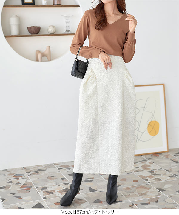 ジャガードスカート [M3968] | ボトムス全品送料無料！12/5(金)18:00