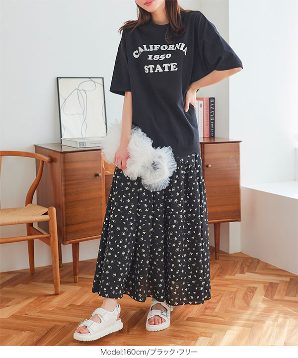 花柄ギャザースカート [M4011] | SALE!! - レディース