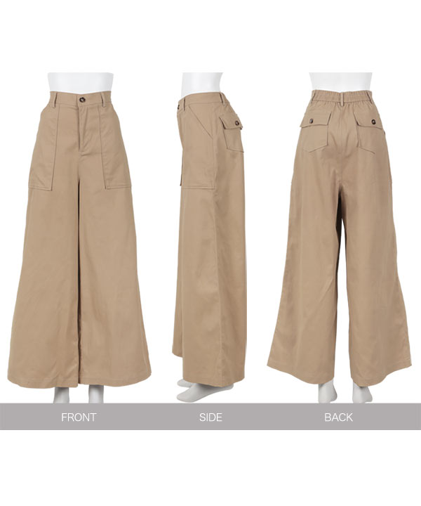 ベイカーワイドパンツ [M4243] - レディースファッション通販 神戸