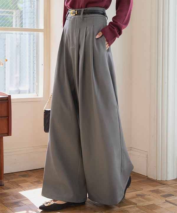 うんページ ウエストタックスーパーワイドパンツ [M4307]| 送料無料 10/21