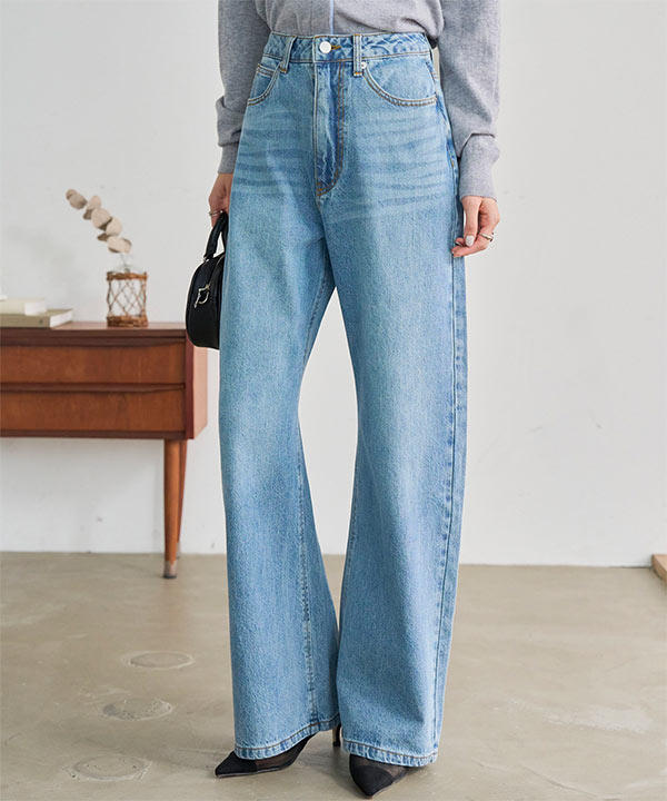 美品❣️G.O.A❣️メンズ❣️フレア❣️ブラック❣️パンツ❣️裾絞り付き❣️ 錯覚美脚デニムカーブパンツ [M5251] | 大好評につき送料無料