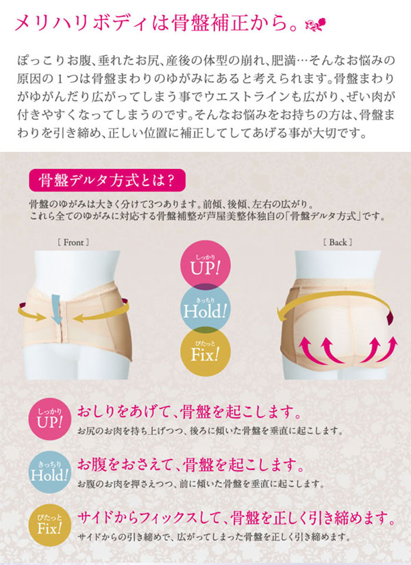 芦屋美整体骨盤スッキリベルト [Y197] - レディースファッション通販