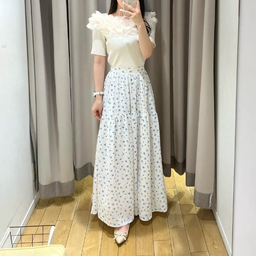 花柄ギャザースカート [M4011] - レディースファッション通販