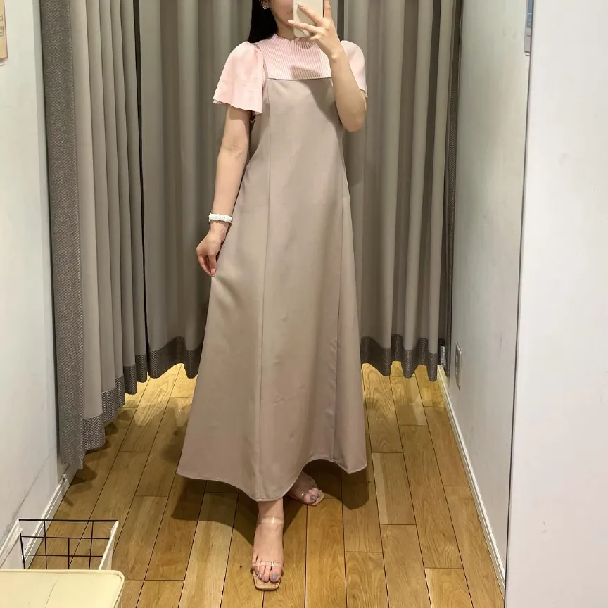 ウエストリボンキャミワンピース [E3260] - レディースファッション