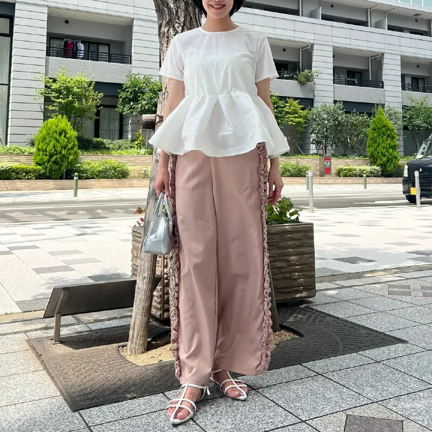 サイドフリルワイドパンツ [M4123] | SALE!! - レディース