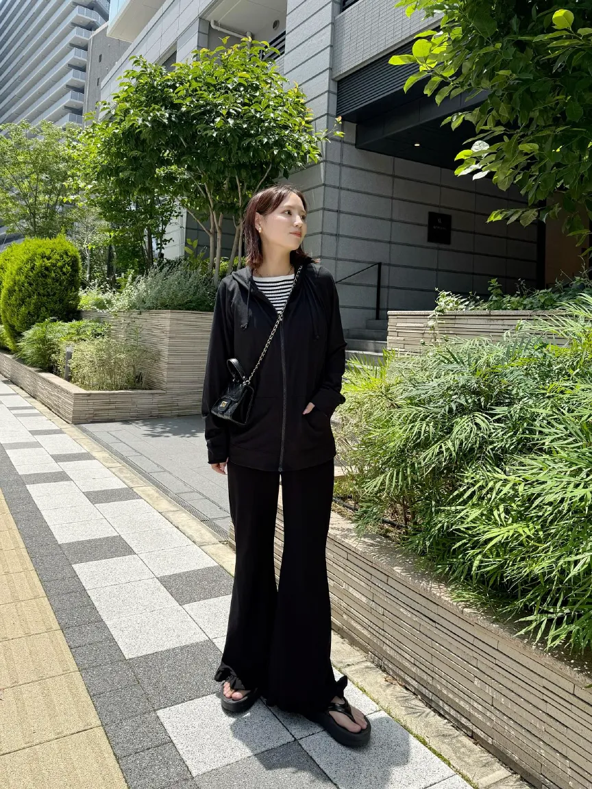 フリルデザイン ストレッチフレアパンツ [M4241] - レディース