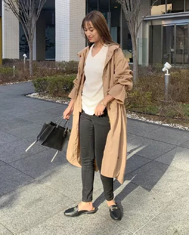 田中亜希子さんコラボ ]ロングモッズコート [K850] - レディース
