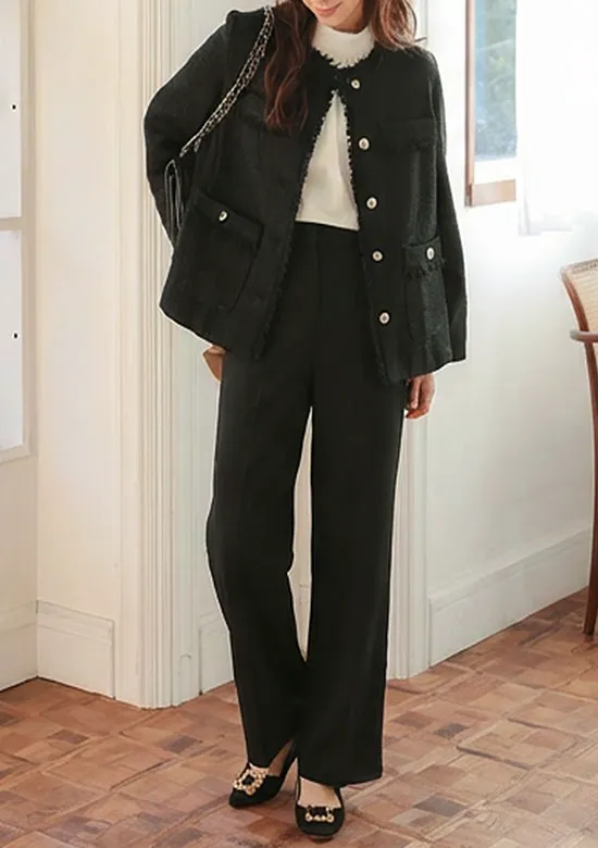 ���̃c�C�[�h�W���P�b�g�ɔ��̃u���E�X�ƍ��̃��C�h�p���c���R�[�f�B�l�[�g���������̉摜