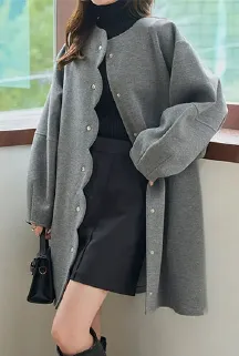 ダイバー素材スカラップコート