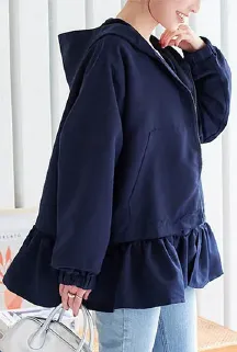 ライナー付き4way撥水ペプラムマウンテンパーカー