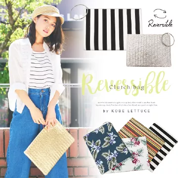 キャンバス×ストロークラッチバッグ [B1050]