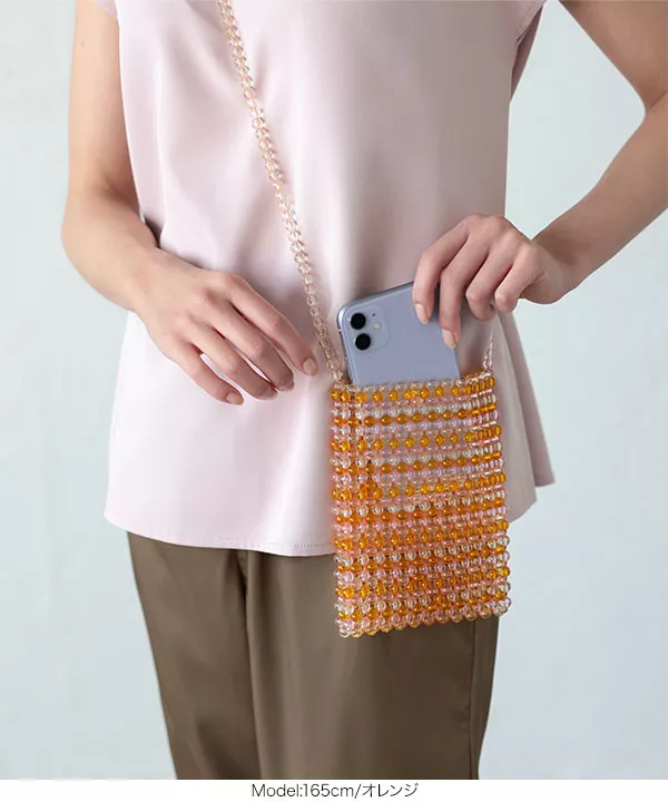 スクエアビーズポシェット [B1470] - レディースファッション通販 神戸