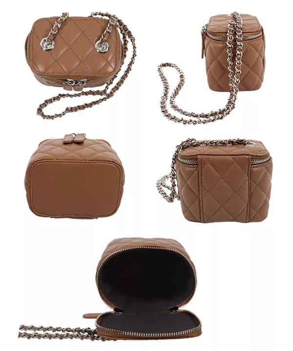 キルティングミニチェーンバッグ [B1516] - レディースファッション