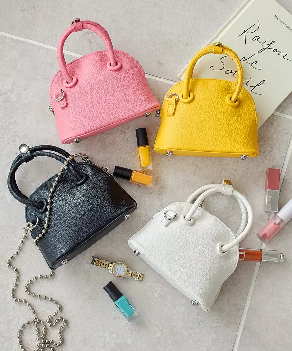 ボールチェーンショルダー付きミニバッグ [B1535] - レディース