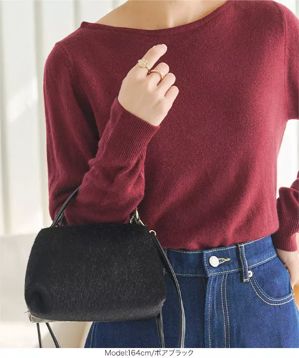 選べる2素材 2ハンドルミニバッグ [B1542] - レディースファッション