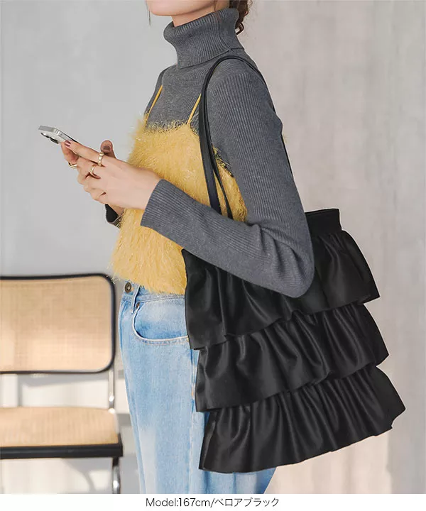 ティアードフリルトートバッグ [B1554] - レディースファッション通販