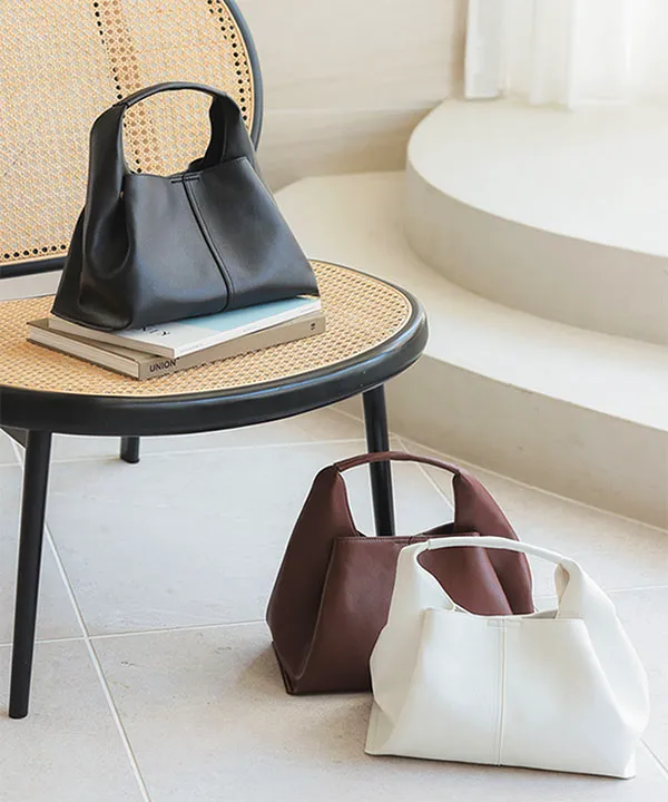 ソフトフェイクレザーワンハンドルバッグ [B1587] - レディース