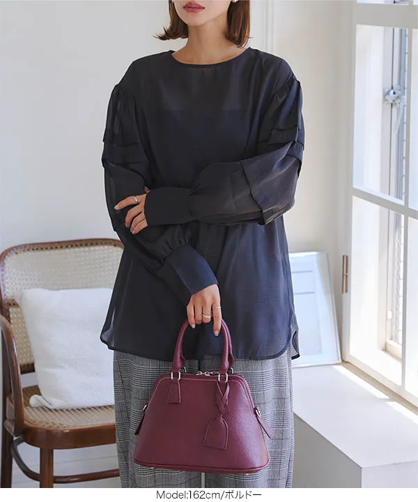 ショルダーベルト付きステッチミニバッグ [B1599] - レディース