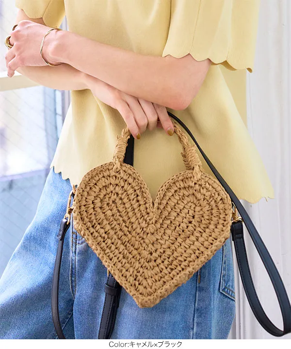 ラドロー カゴバック ハート ハートデザインカゴバッグ [B1612] - レディースファッション通販 神戸