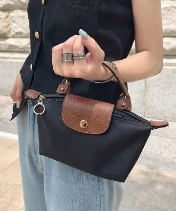 バイカラー ショルダーバッグ 蜂刺繍付き バイカラーミニショルダーバッグ [B1635] - レディース