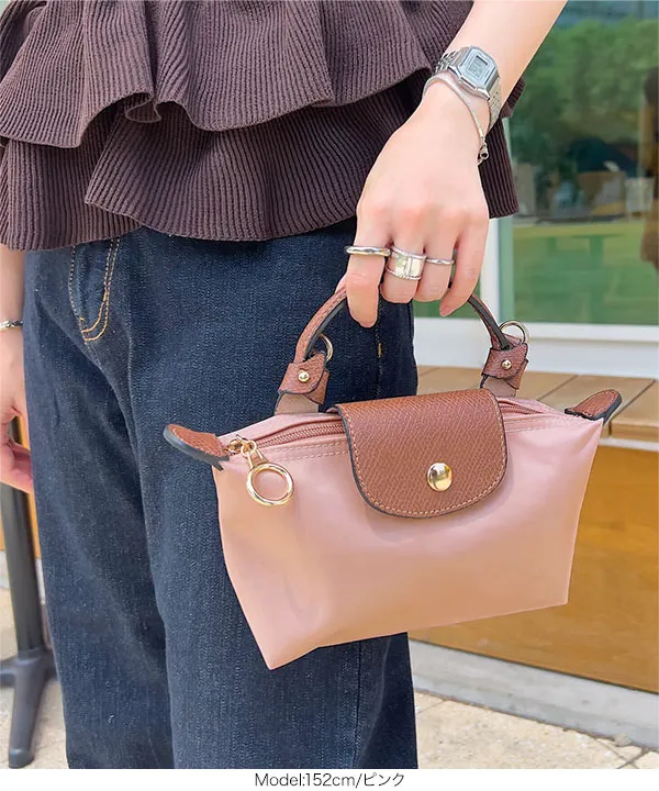 レディースショルダーバッグ美品 バイカラーミニショルダーバッグ [B1635] - レディースファッション