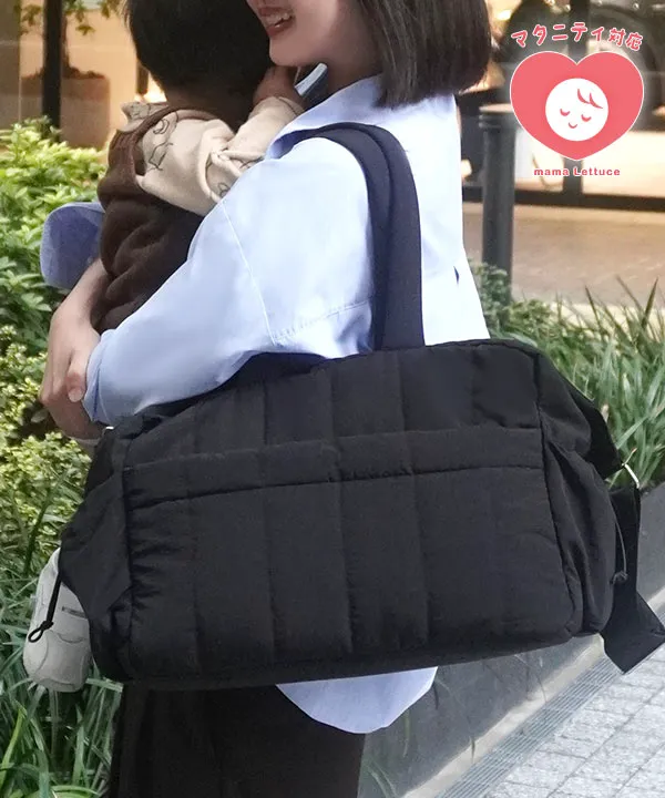 mamaレタス ] ストライプキルトマザーズバッグ [B1640] - レディース