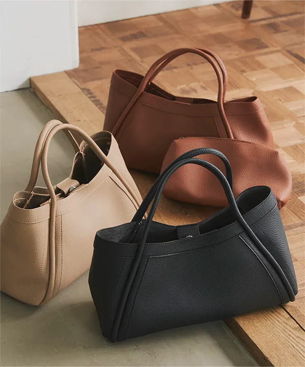 【美品】ネドコBAGとネドコセッティング用ポーチ nico】片手でパチン！バッグの中が整う「バネ口ポーチ」 全5種 | chou chou