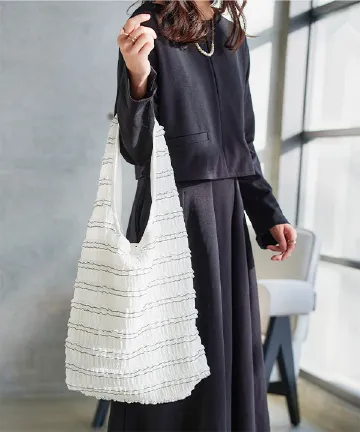 フリルデザイントートバッグ [B1653]