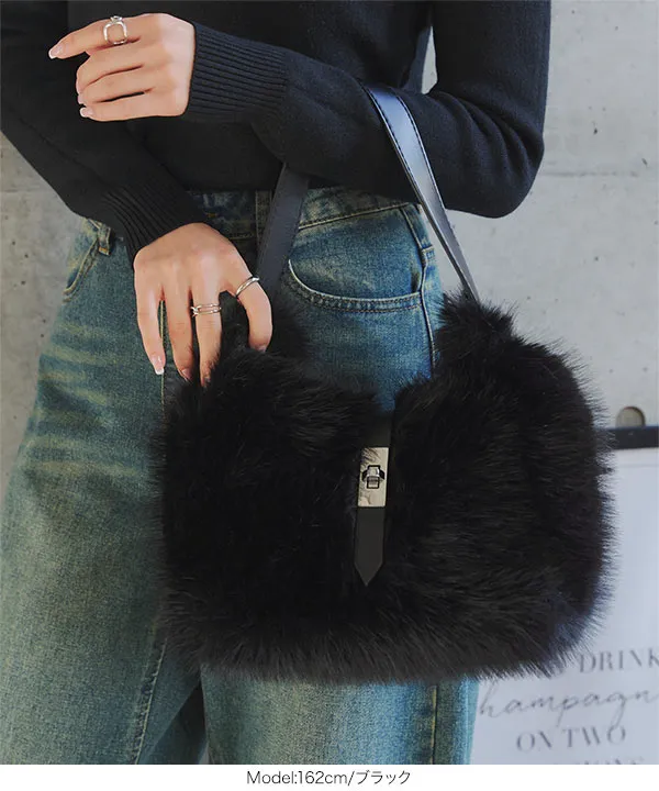 ハーフムーンファーバック [B1657] - レディースファッション通販 神戸