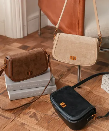 スウェードショルダーバッグ [B1661]