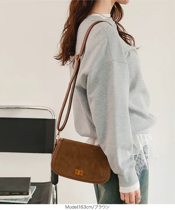 スウェードショルダーバッグ [B1661] - レディースファッション通販