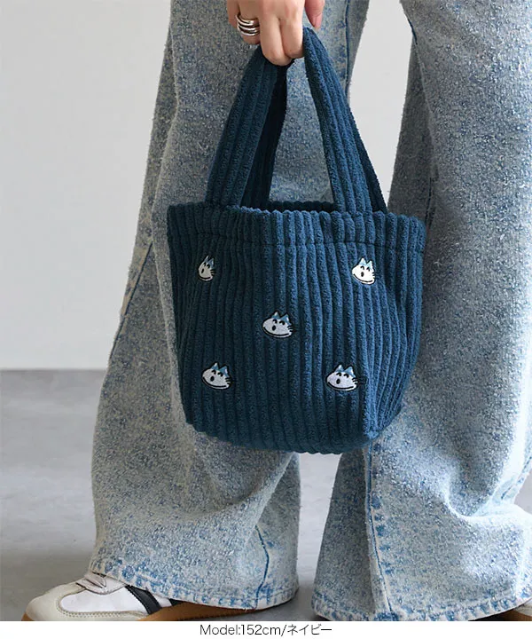[ 11ぴきのねこコラボ ] 刺繍ミニトートバッグ [B1685]