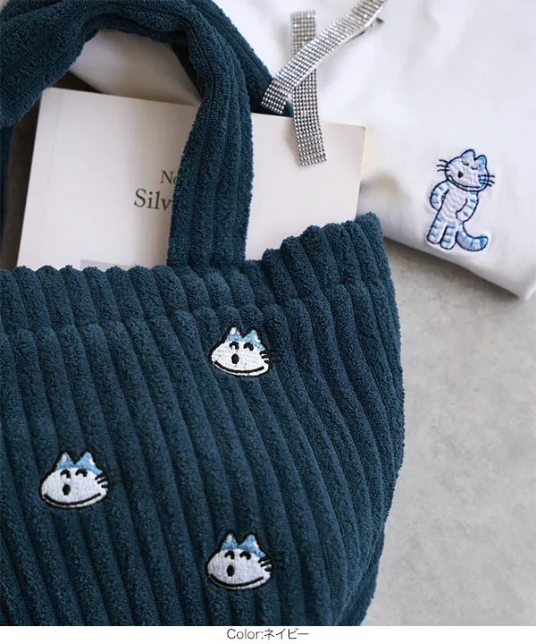 [ 11ぴきのねこコラボ ] 刺繍ミニトートバッグ [B1685]