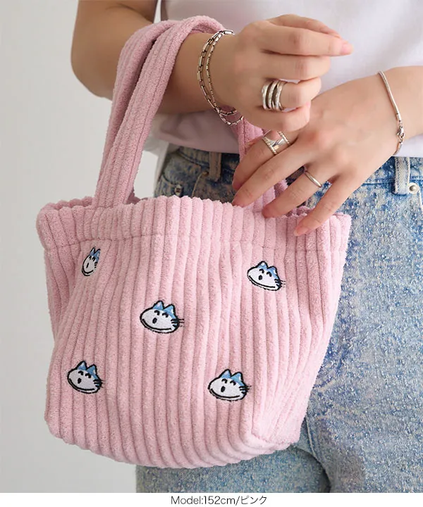 [ 11ぴきのねこコラボ ] 刺繍ミニトートバッグ [B1685]