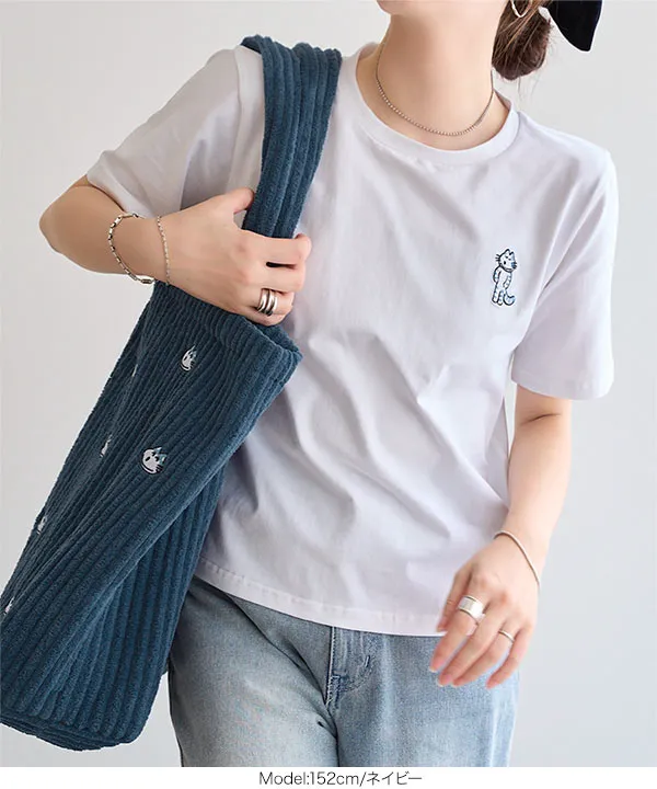 [ 11ぴきのねこコラボ ] 刺繍トートバッグ [B1686]