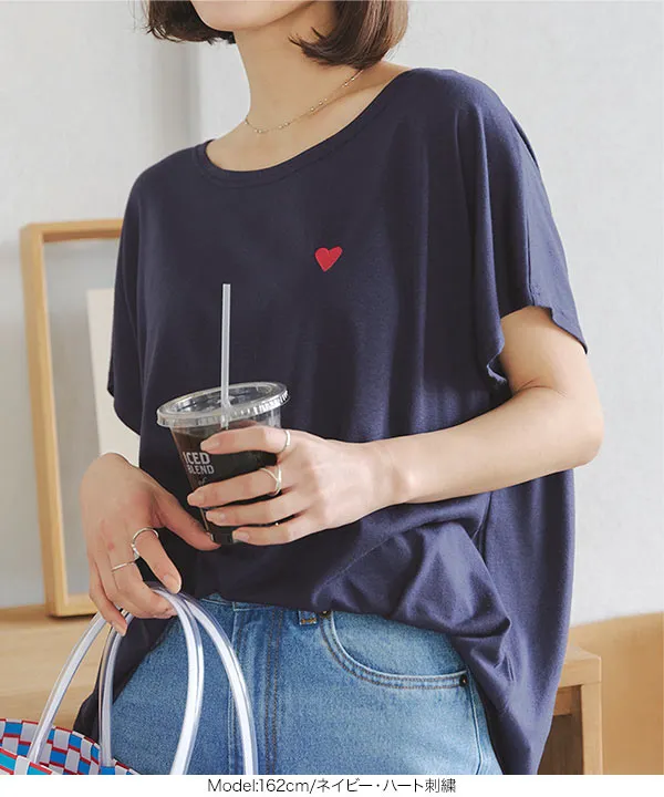 ゆったりビッグシルエット選べる刺繍orロゴTシャツ[C2000] | トップス全品送料無料！9/11(金)18:00〜9/14(月)朝11:59まで
