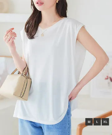 選べる2タイプ タックノースリーブカットソー [C232C] 　