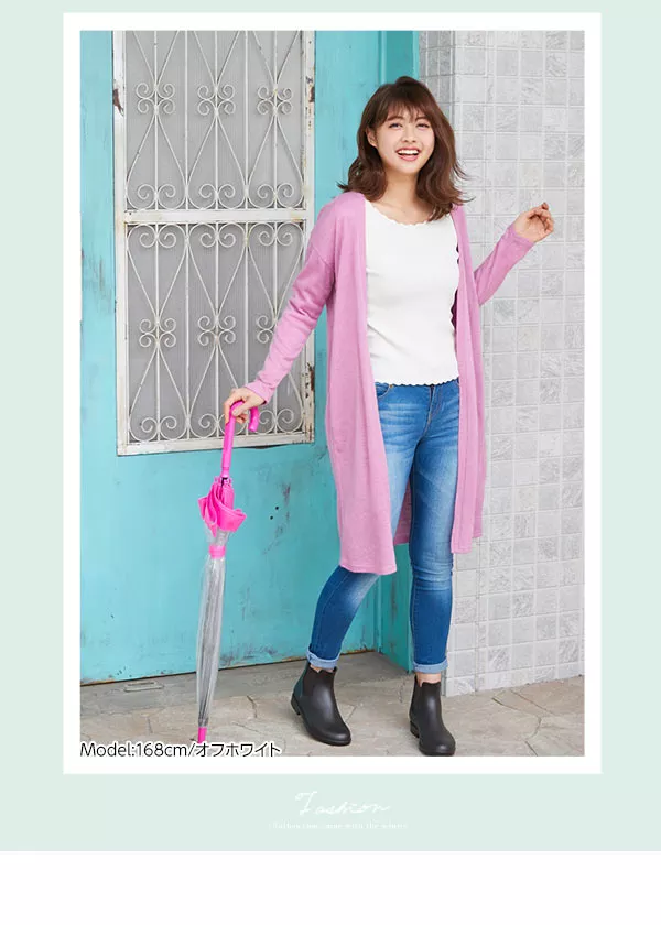 クロシェ×スカラップデザインUネックリブニット [C3054] - レディース