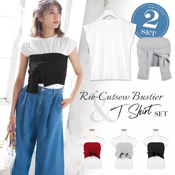 tシャツ 2025春夏新作 リボンビスチェカットソー レディース tシャツ 2025春夏新作 リボンビスチェカットソー レディースt