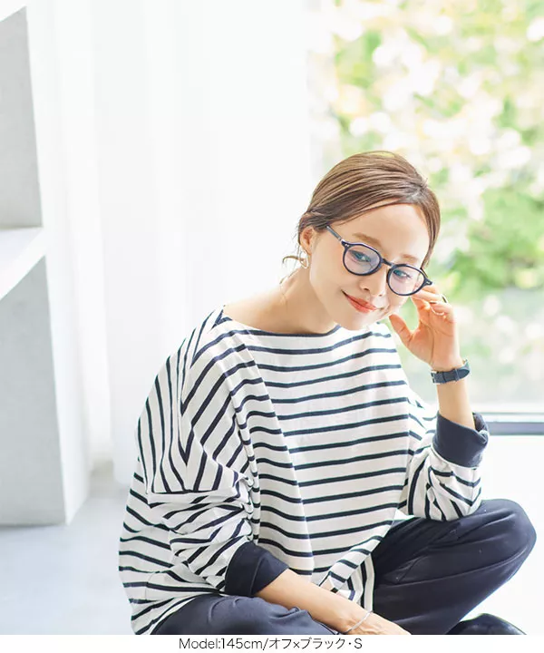 田中亜希子さんコラボ ]選べる3サイズ ヘビーウェイトボートネックプル