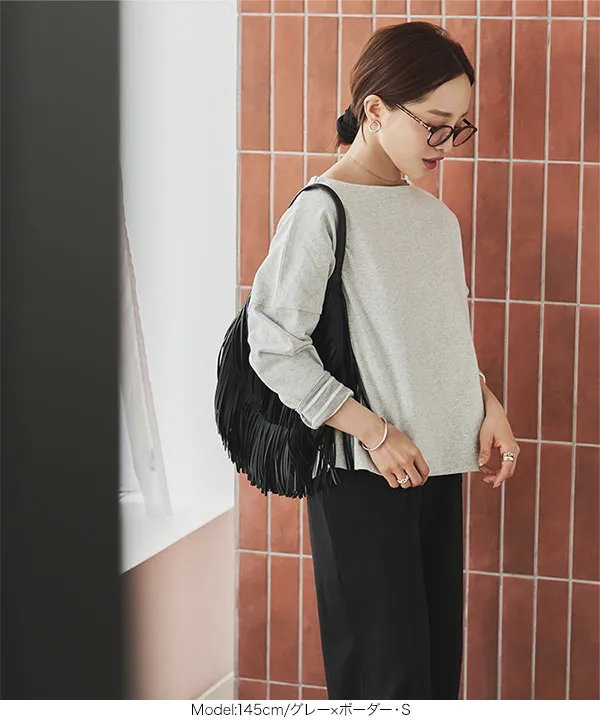 田中亜希子さんコラボ ]選べる3サイズ ヘビーウェイトボートネックプル