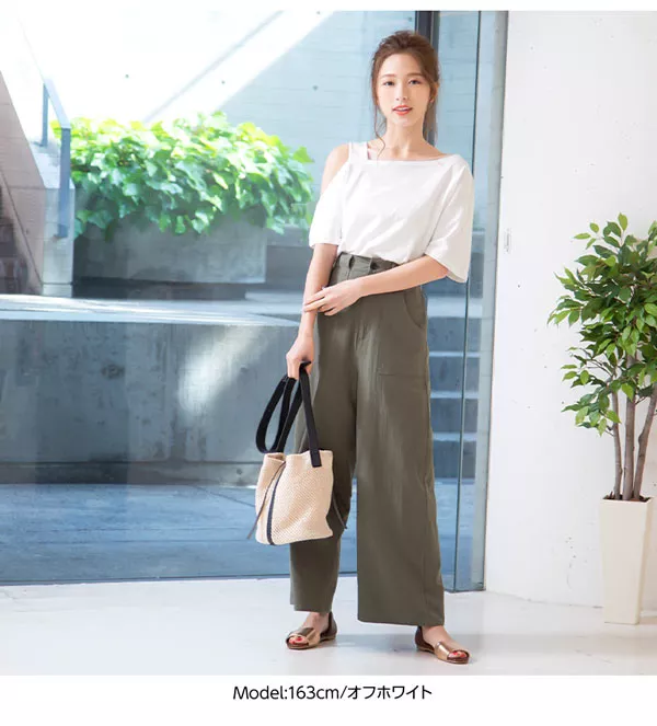 ワンショルダーカットトップス [C3428]　 | トップス全品送料無料！9/11(金)18:00〜9/14(月)朝11:59まで
